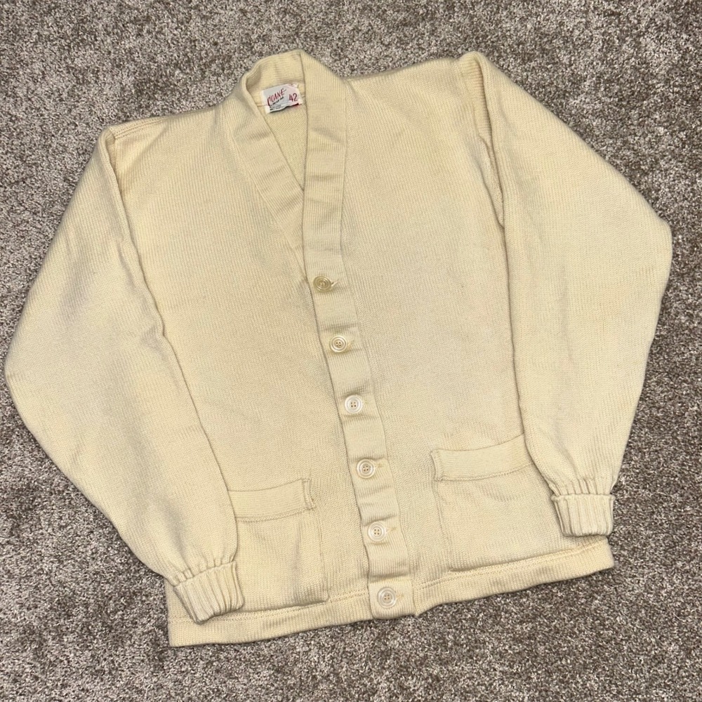 Vintage Coane Phila-PA Cardigan Sweater Size‎ 42 USA Button Front Grunge